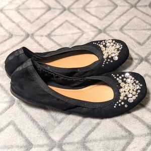 Candie's Suede Flats w/ Pearls- size 6.5